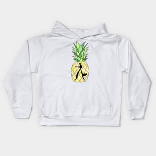 A trio in front of a pineapple Kids Hoodie